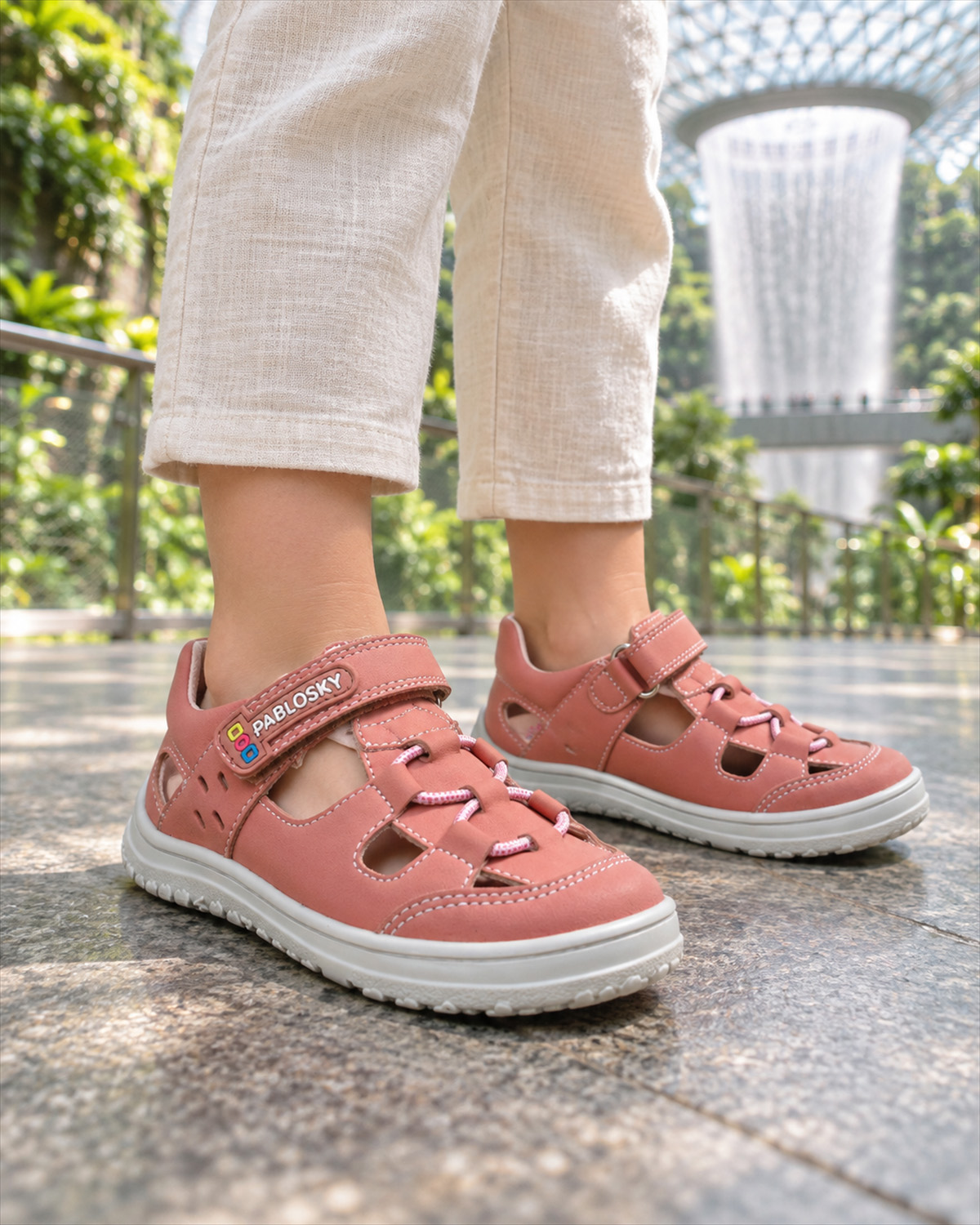 Pablosky Sonic Pink Barefoot Sandal