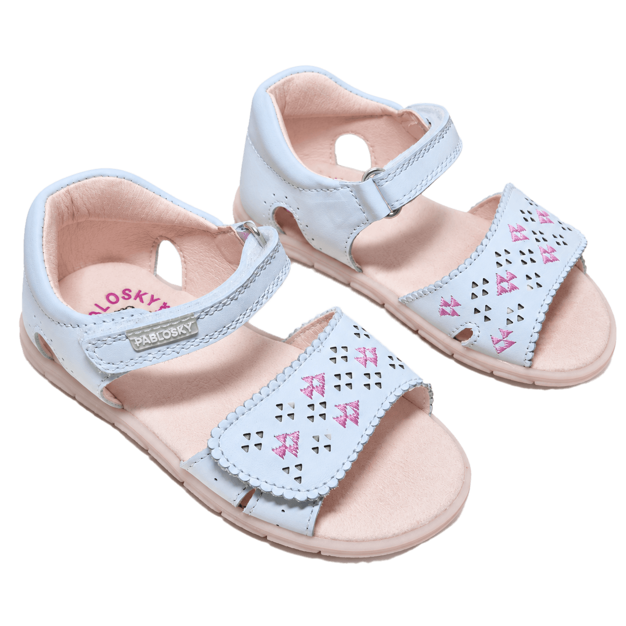 Pablosky Sunwalk White Leather Sandal