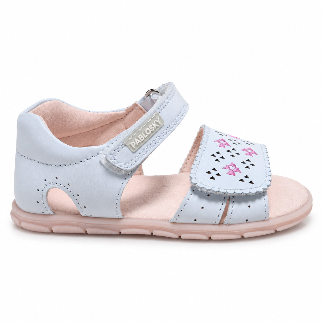 Pablosky Sunwalk White Leather Sandal