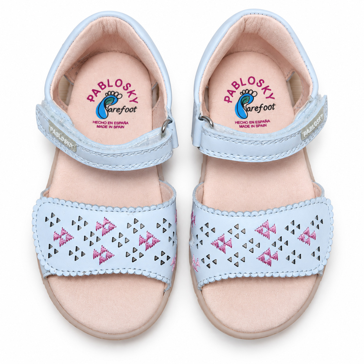 Pablosky Sunwalk White Leather Sandal